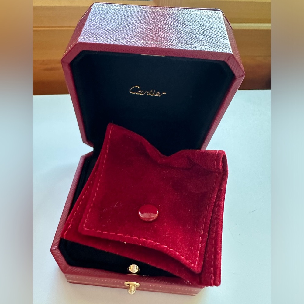 Cartier Red Velvet Jewelry Pouch